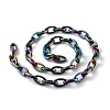 Handmade AB Color Plated Acrylic Twisted Chains & Cable Chains AJEW-JB00978-2