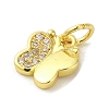 Real 18K Gold Plated Brass Pave Cubic Zirconia Pendants KK-M283-11A-01-2