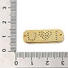 Rack Plating Brass Micro Pave Clear Cubic Zirconia Connector Charms KK-K377-25G-3