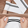 95% Polyester & 5% Stripe Pattern Elastic Fiber Ribbing Fabric for Cuffs FIND-WH0016-36B-3