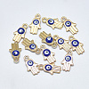 Light Gold Plated Alloy Charms X-ENAM-S117-28B-1