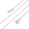 Silver Color Plated Brass Chain Necklaces for Women X-NJEW-D077-S-1