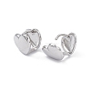 Brass Heart Hoop Earrings for Women EJEW-P215-05P-2