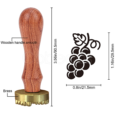 CRASPIRE 1Pc Golden Plated Brass Stamp Head DIY-CP0006-41-1