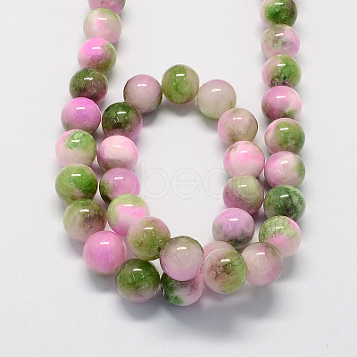 Natural Dyed Persian Jade Gemstone Bead Strands X-G-R271-8mm-XP25-1