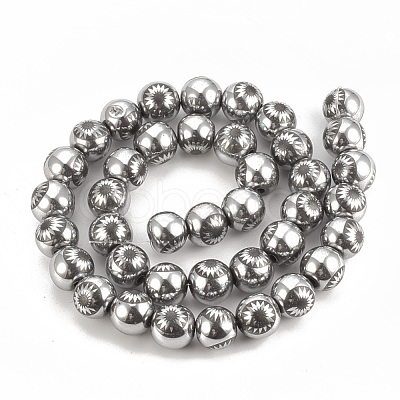 Electroplate Non-magnetic Synthetic Hematite Beads G-T065-10mm-03E-1