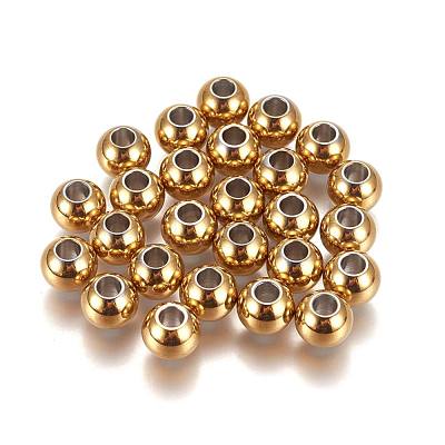 202 Stainless Steel Beads STAS-L222-43G-1