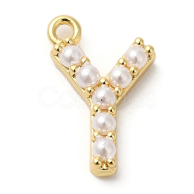 Plastic Imitation Pearl Pendants KK-P230-17G-Y-1