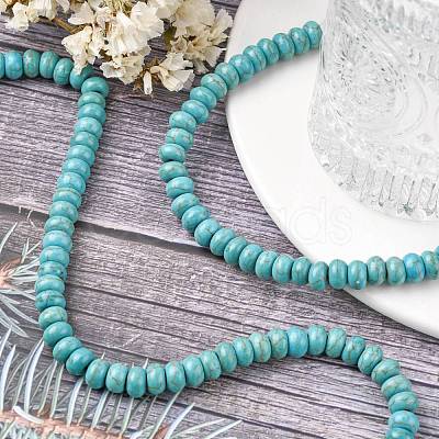 1 Strand Rondelle Synthetic Turquoise Beads Strands X-TURQ-G109-8x5mm-06-1