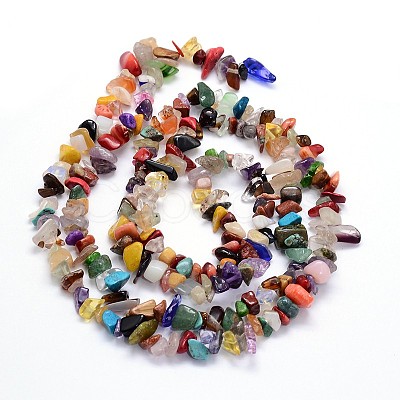 Mixed Stone Beads Strands X-G-O049-C-13-1