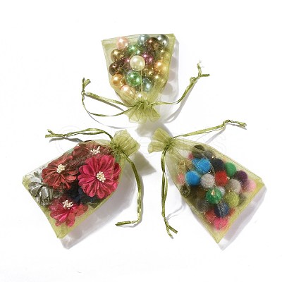 Organza Gift Bags with Drawstring OP-R016-10x15cm-13-1