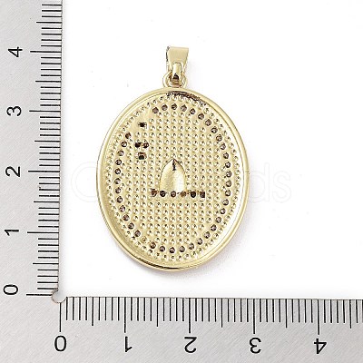 Rack Plating Brass Micro Pave Clear Cubic Zirconia Pendants KK-H474-24B-02G-1