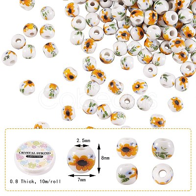 200Pcs Handmade Porcelain Beads Kit for DIY Bracelet Making DIY-SZ0005-94-1