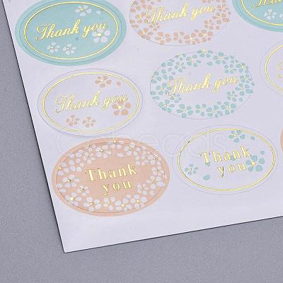 1 Inch Thank You Sticker AJEW-L053-04-1