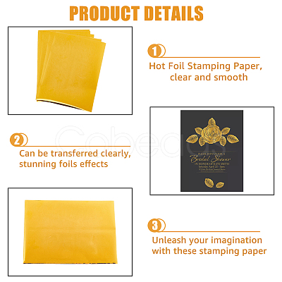 A6 PET Stamping Hot Foil Paper DIY-WH0043-13B-1