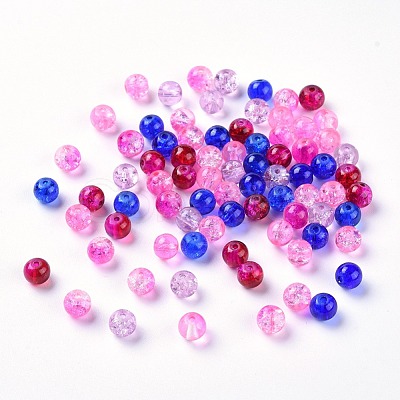 Baking Painted Crackle Glass Beads DGLA-X0006-6mm-02-1