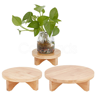 BENECREAT 3 Sets 3 Style Wood Holder for Planter Pots AJEW-BC0006-54-1