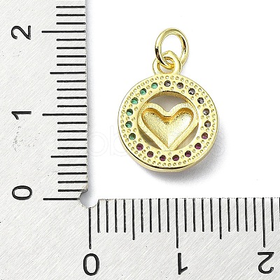 Brass Micro Pave Colorful Cubic Zirconia Pendants KK-H475-14G-06-1