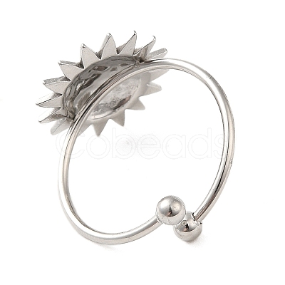 Non-Tarnish 304 Stainless Steel Open Cuff Ring RJEW-M167-09F-P-1