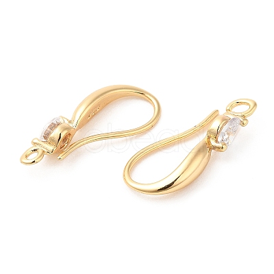 Brass Earring Hooks KK-F855-20G-1