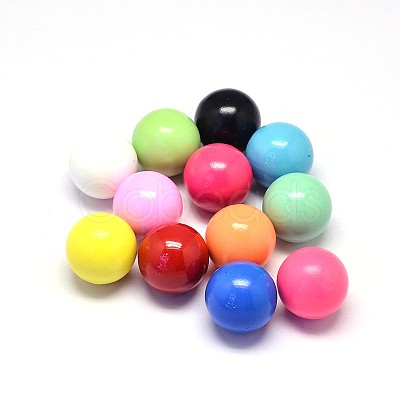 No Hole Spray Painted Brass Round Smooth Chime Ball Beads Fit Cage Pendants KKB-E003-M-16mm-1