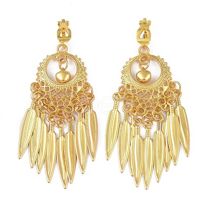 Bohemia Zinc Alloy Clip-on Earrings EJEW-C089-01J-G-1