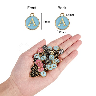 Golden Plated Alloy Enamel Charms ENAM-SZ0001-05G-1