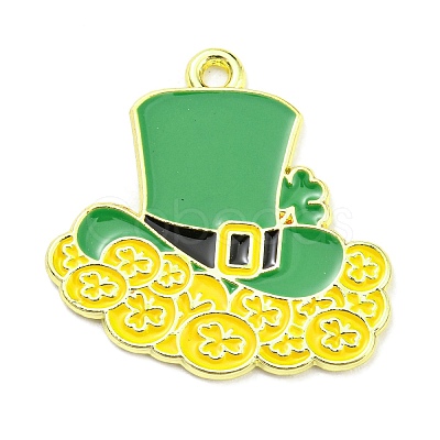 Saint Patrick's Day Alloy Enamel Pendants ENAM-P251-B03-LG-1