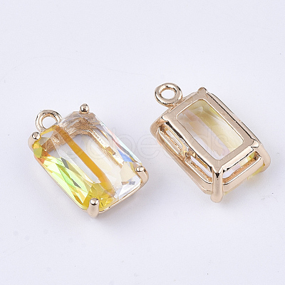 Transparent Glass Pendants GLAA-T007-20E-1