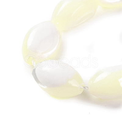 Natural Trochus Shell Oval Beads Strands BSHE-S304-07A-1