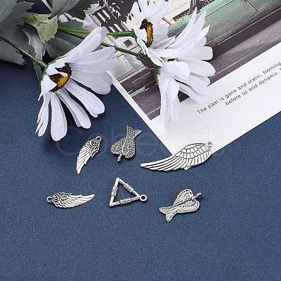 Tibetan Style Alloy Pendants TIBEP-M038-02AS-1