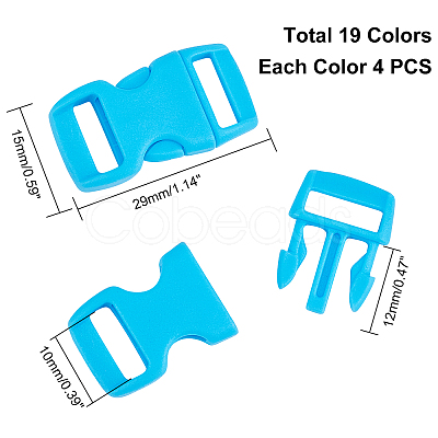 Plastic Adjustable Quick Side Release Buckles KY-PH0007-23-1