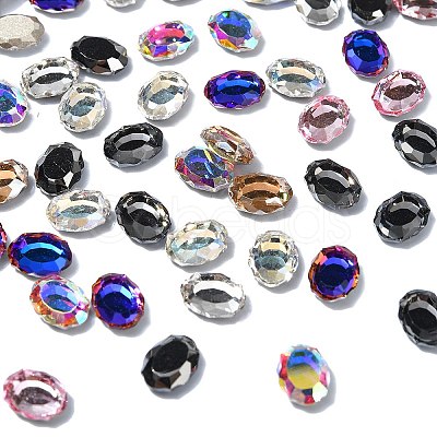 Flat Back K9 Glass Rhinestone Cabochons MRMJ-YW0001-064B-1