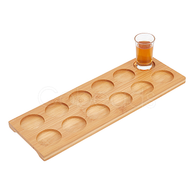 12-Slot Wood Wine Glass Holder AJEW-WH0009-72A-1