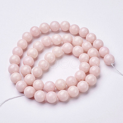 Natural Mashan Jade Round Beads Strands X-G-D263-8mm-XS02-1