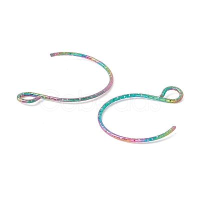 Rainbow Color Ion Plating(IP) 316 Surgical Stainless Steel Earring Hooks STAS-D183-03M-02-1