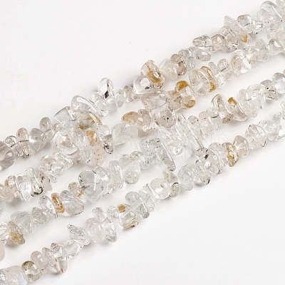 Natural Topaz Chips Beads Strands G-D0002-A14-1