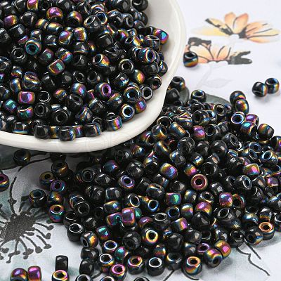 Iris Glass Seed Beads SEED-Z001-C-D08-1