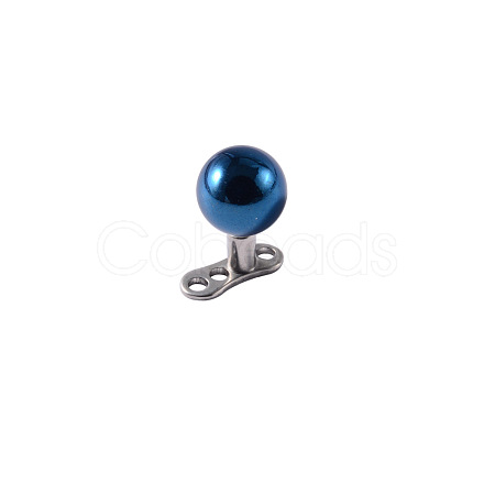 Stainless Steel Round Ball Dermal Anchor Base/Top for Women Men WGB1D88-02-1