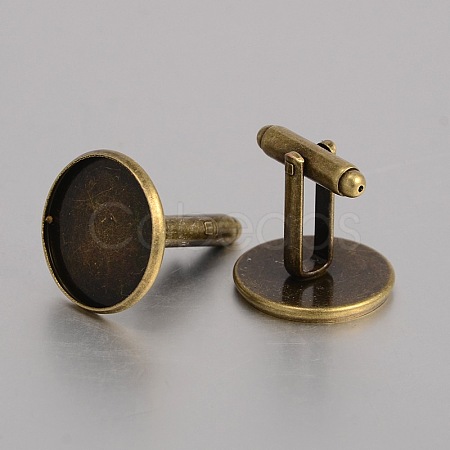 Brass Cuff Button KK-J184-18AB-NF-1