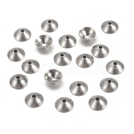 304 Stainless Steel Bead Caps STAS-I019-4mm-1