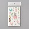 Removable Temporary Tattoos, Water Proof, Cartoon  Paper Stickers, Animal, Colorful, 120~121.5x75mm