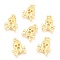 Alloy Pendants, Long-Lasting Plated, with Jump Ring, Skull, Real 18K Gold Plated, 16.5x13x4mm, Hole: 2.5mm