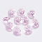 Faceted Glass Rhinestone Charms, Imitation Austrian Crystal, Cone, Light Rose, 10x4.5mm, Hole: 1mm