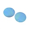 Ornament Accessories, Iridescent PVC Plastic Paillette/Sequins Pendants, Flat Round, Deep Sky Blue, 29~30x0.2mm, Hole: 1.5mm