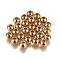 202 Stainless Steel Beads, Round, Real 18K Gold Plated, 8x7mm, Hole: 3mm