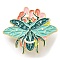 Enamel Pins, Golden Alloy Brooch, Bees, 30x34x1.5mm