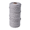 Cotton Macrame Cord, Round Macrame Rope for Wall Hangers, Boho Decorations, DIY Macrame Craft, Gainsboro, 3mm, about 54.68 Yards(50m)/Roll