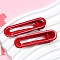 Iron Alligator Hair Clips, Oval, Hair Accessories for Women Girls, Red, 60x18mm