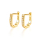 925 Sterling Silver Micro Pave Cubic Zirconia Hoop Earrings, with S925 Stamp, Real 18K Gold Plated, 10mm